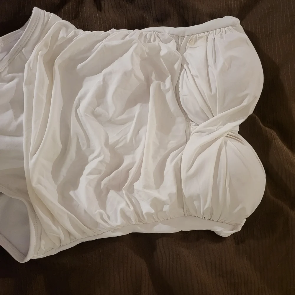 White one piece bathing suit - Picture 1 of 3